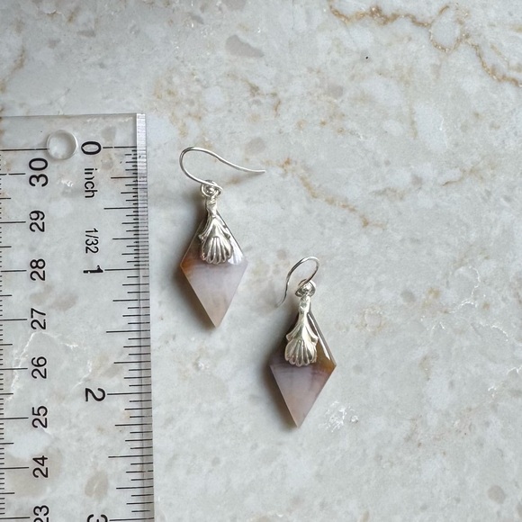 NWOT Sundance Sandy Dunes Earrings, Sandalwood Stone, Sterling Silver - Picture 6 of 6